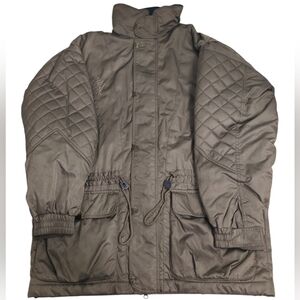 Ellesse Ski Jacket, Winter Snow Coat, w/ hood, Vintage, golden tan, men's sz 48